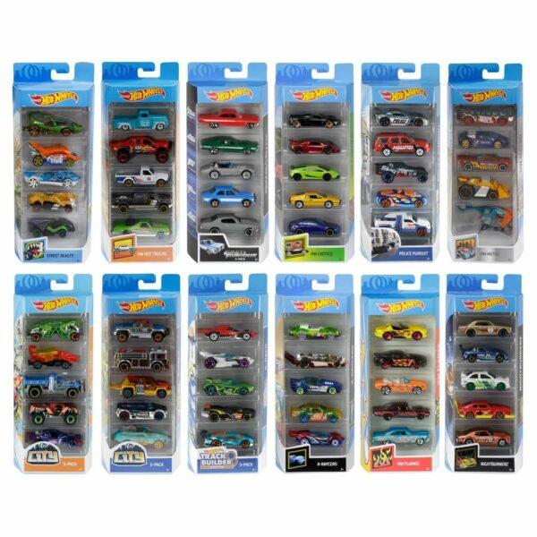 Hot Wheels: 1/64th Scale - 5 Pack, US Basic Car Assortment (1)